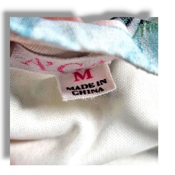 A'GACI Jumpsuit Medium Pink Multicolored Floral Peony Print Halter Wide-Leg Pant - Picture 16 of 16